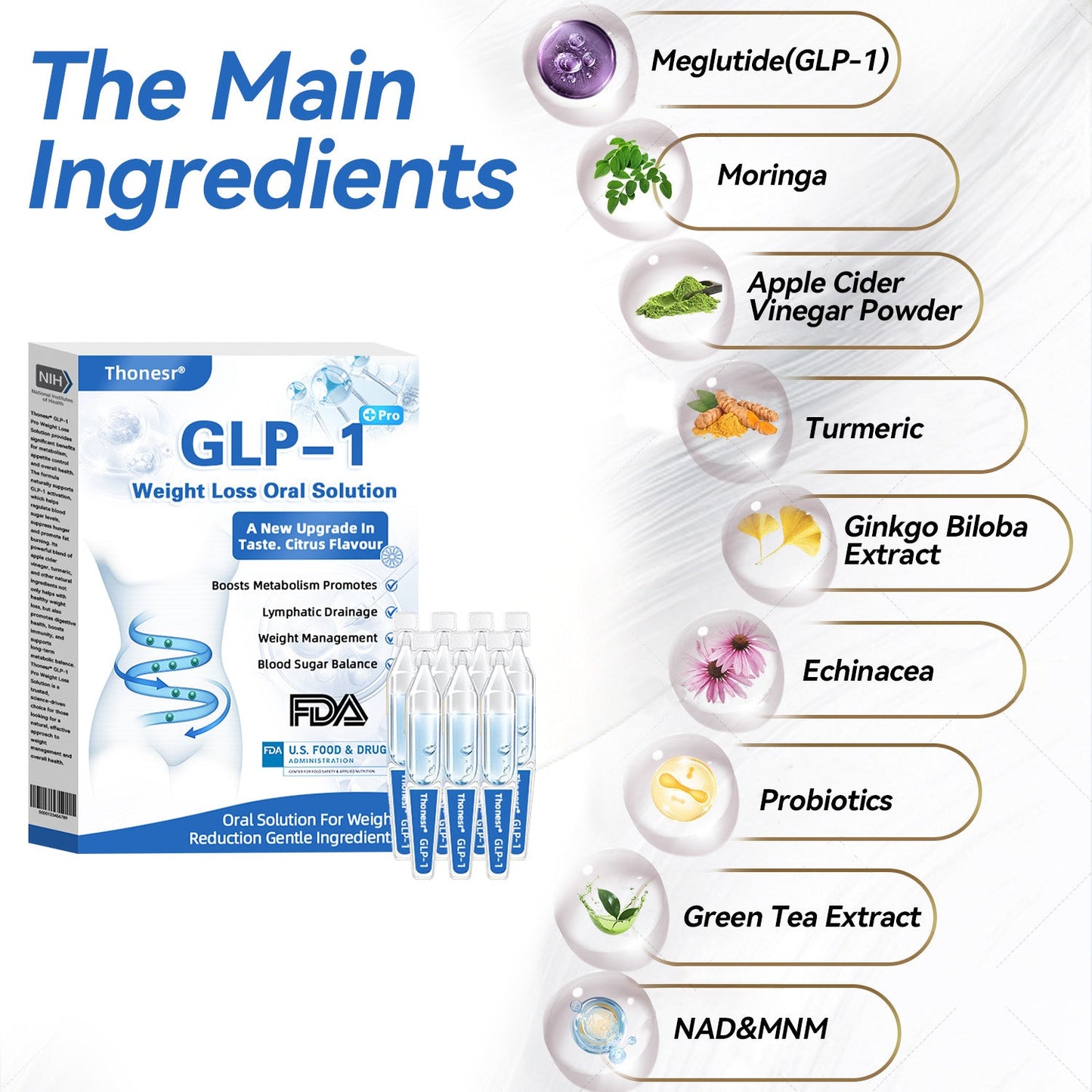 Thonesr® GLP-1 Oral Solution for Weight Loss🌿visible effect, no side 7 days effects, suitable for all age groups